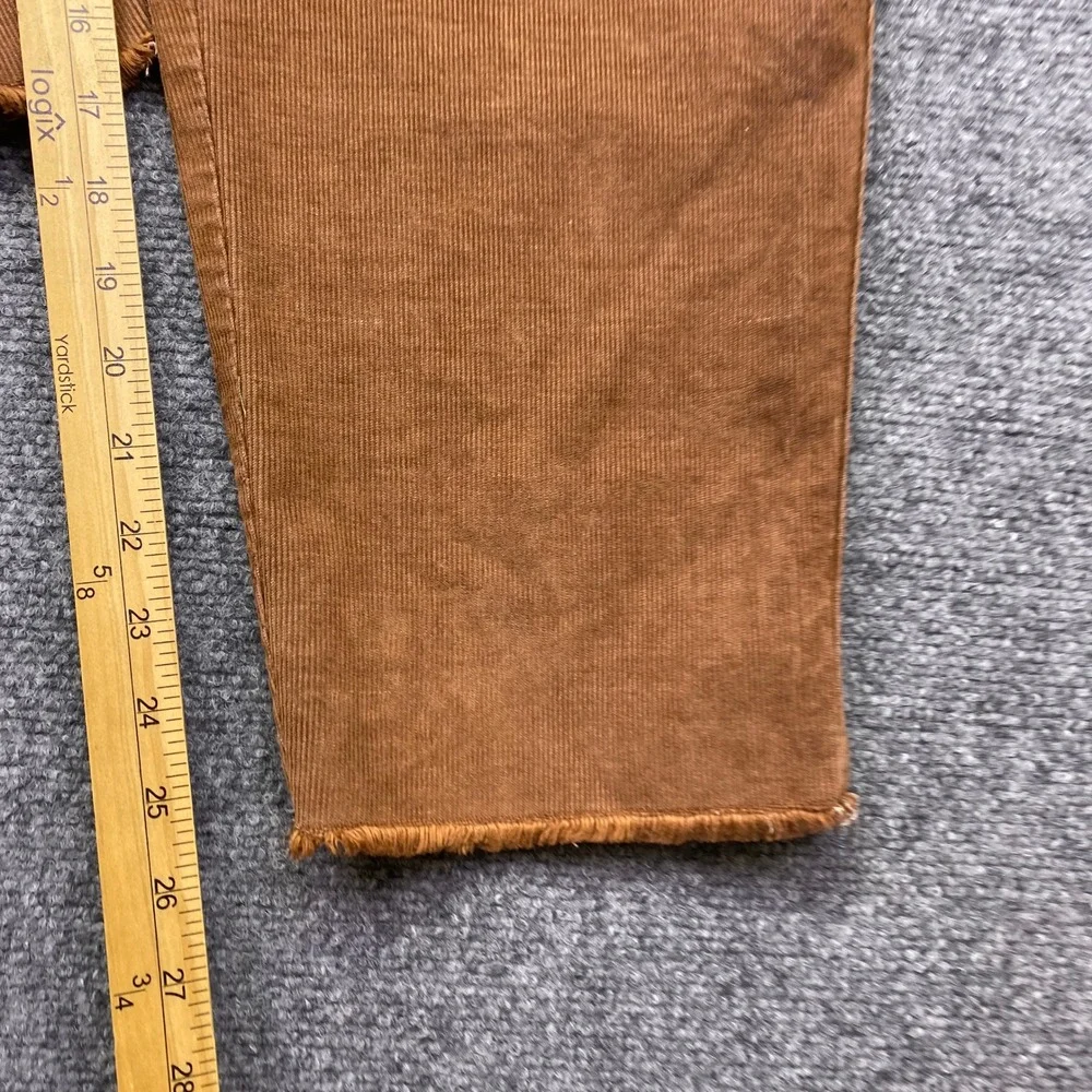 Aerie Womens Brown Corduroy Overalls Tapered Leg Raw Hem Size M Grunge Barn